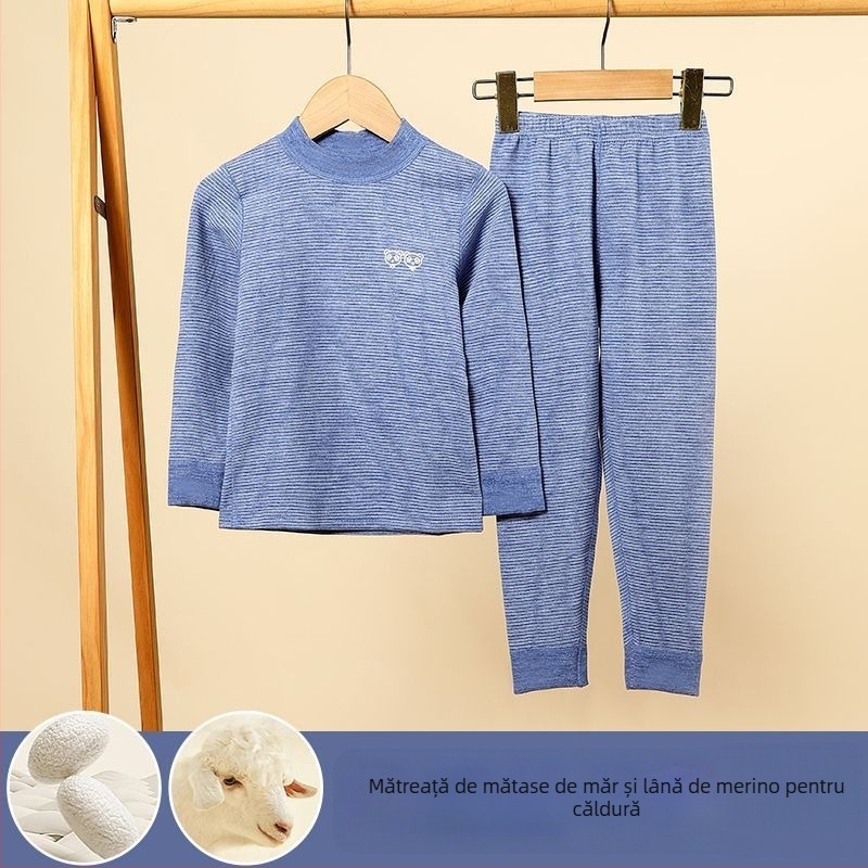 Set termic pentru copii cu guler mediu (sus și jos) pentru băieți și fete