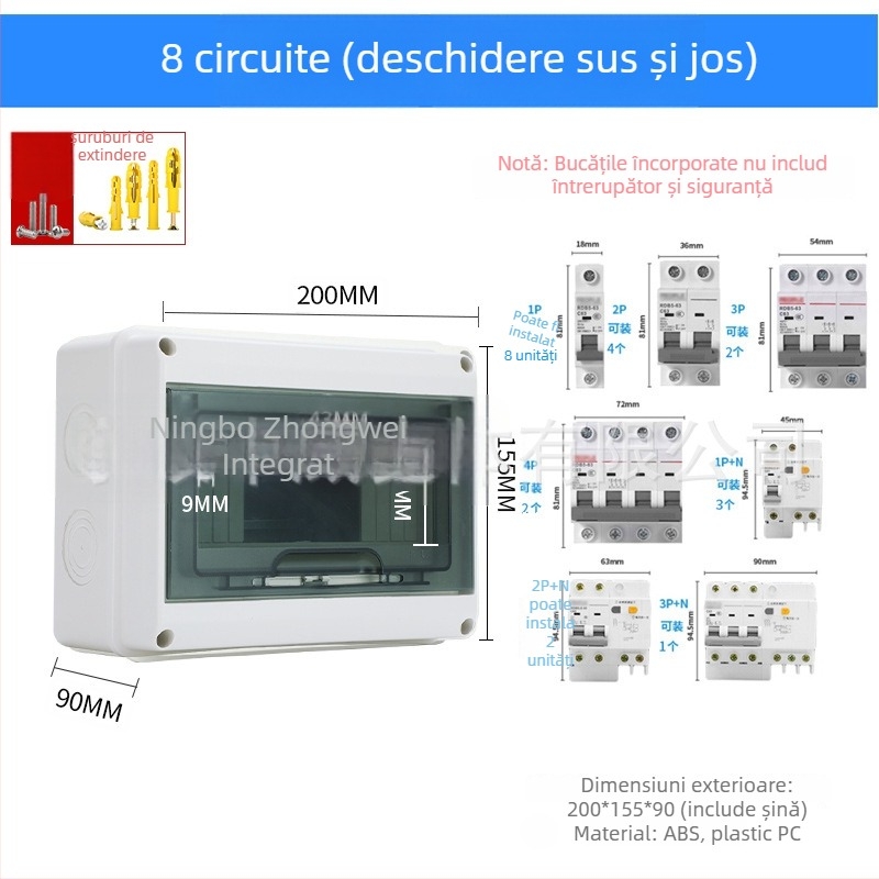 Cutie exterioară pentru întrerupător de circuit – brand Zwkt/zhongwei; RoHS; CE