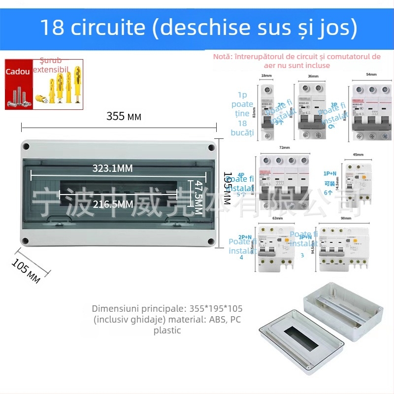 Cutie exterioară pentru întrerupător de circuit – brand Zwkt/zhongwei; RoHS; CE