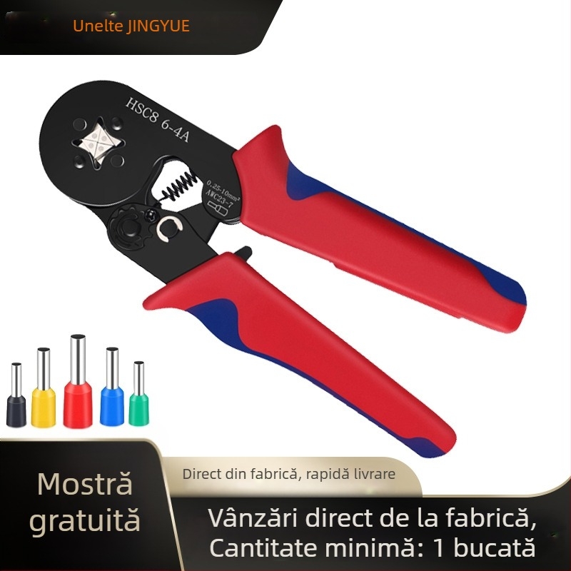 Jingyue Electric Clește de crimpare pentru terminal tubular — presare specială pentru terminale tubulare; Material: oțel aliat nichel-chromiu; Greutate: 0,378