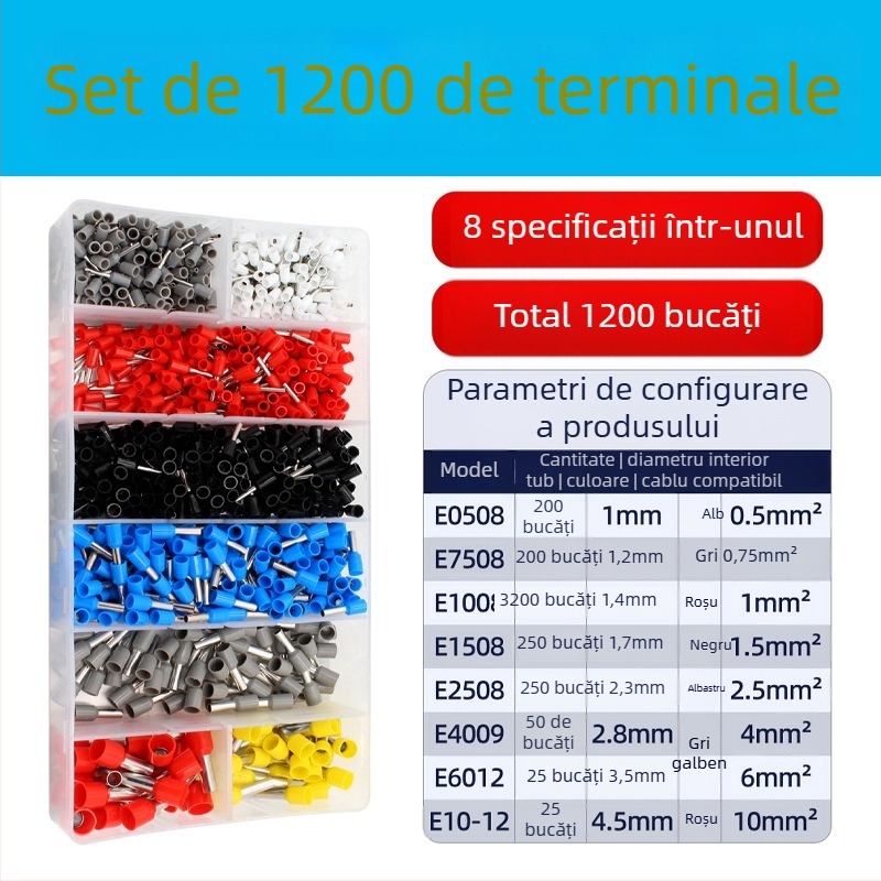 Jingyue Electric Clește de crimpare pentru terminal tubular — presare specială pentru terminale tubulare; Material: oțel aliat nichel-chromiu; Greutate: 0,378