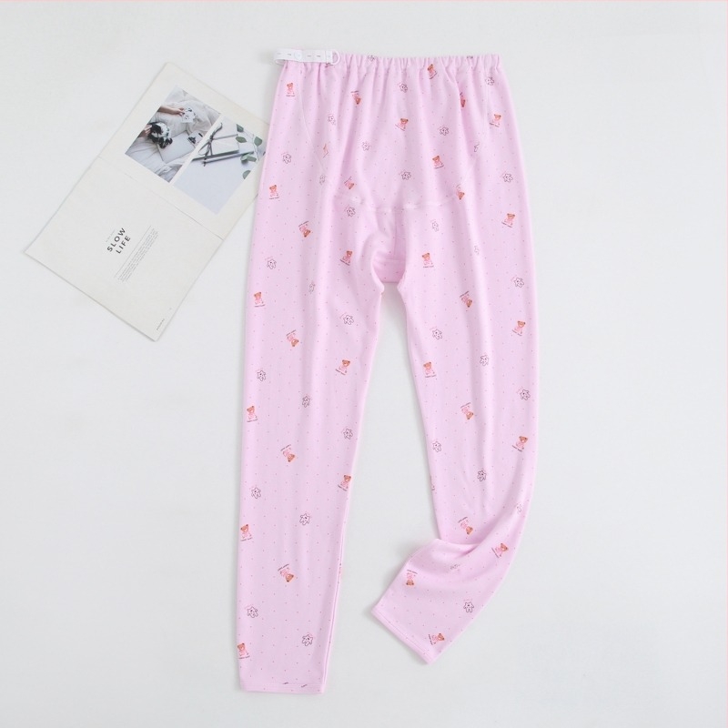 Pantaloni de toamnă pentru gravide, susținere abdominală, 99% bumbac, țesătură medie, croială lejeră