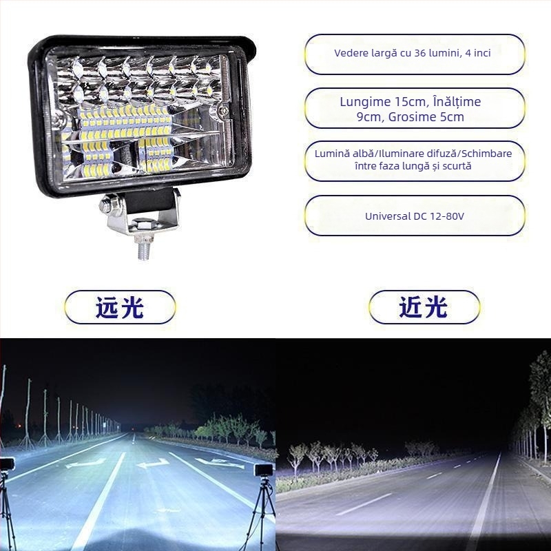 Proiector LED pentru camion 12–24V, lumină anti ceață, Model 1, Compatibil cu 1 model — Tianzhiba