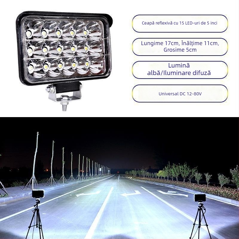 Proiector LED pentru camion 12–24V, lumină anti ceață, Model 1, Compatibil cu 1 model — Tianzhiba