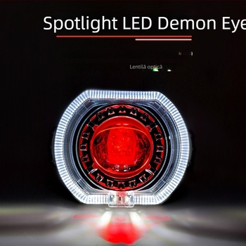 Faro LED pentru motocicletă cu lentilă Devil Eye integrată, IP68, 25W, 9-60V, 3000 lm
