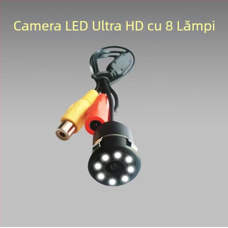 Camera pentru montaj în vehicul, vedere spre spate, infraroșu pentru noapte, senzor CCD, impermeabilă, alimentare 12V
