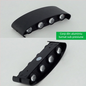 Lampă de perete exterior cu LED, abajur din aluminiu și corp din aluminiu, tensiune ≤36V