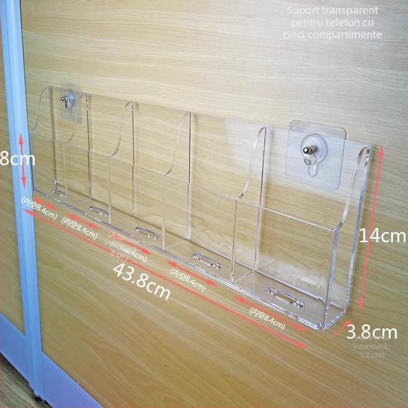 Cutie de depozitare pe perete din ABS pentru telecomenzi și telefoane — stil modern minimalist, depozitare și organizare, personalizare disponibilă