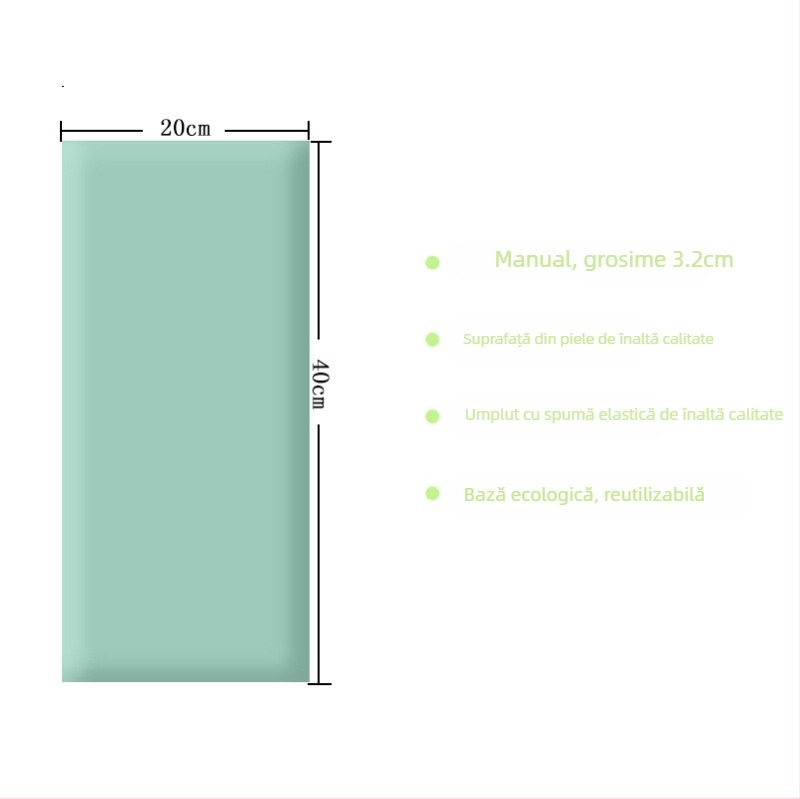 Covoraș moale de protecție pentru perete pentru copii, autocolant tip tatami, pentru cap și spate — PVC, stil desen animat, model monocrom, personalizabil, potrivit pentru living, dormitor, exterior, restaurant