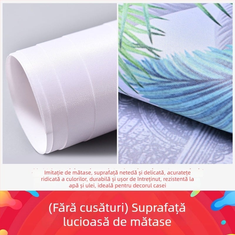 Acoperire de perete în stil franțuzesc cu cerb din pădure, mural arcuit, fibre sintetice, compoziție în 3 straturi