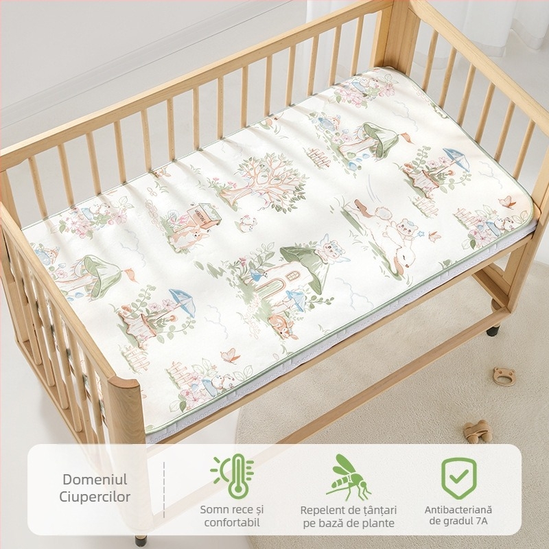 Bepeps Mat de răcire pentru bebeluși – fibre naturale de eucalipt + poliester, pentru 1–2 ani, mat pentru pătuț