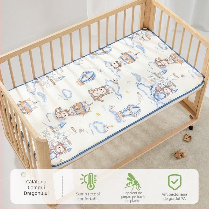 Bepeps Mat de răcire pentru bebeluși – fibre naturale de eucalipt + poliester, pentru 1–2 ani, mat pentru pătuț