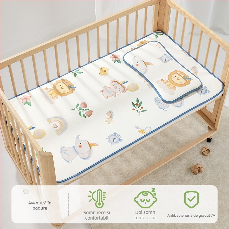 Bepeps Mat de răcire pentru bebeluși – fibre naturale de eucalipt + poliester, pentru 1–2 ani, mat pentru pătuț