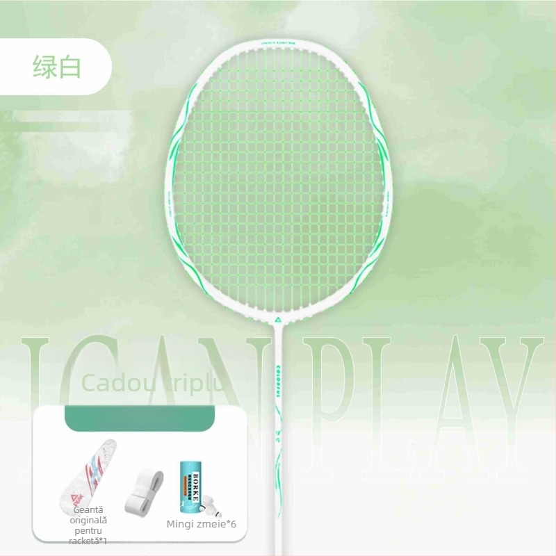Rachetă de badminton cu cadru din fibră de carbon (greutate 85-89 g; mâner G5; lovitură directă; duritate a axului moderată)