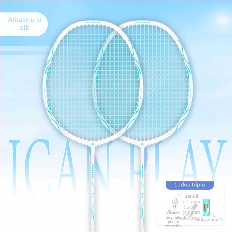 Rachetă de badminton cu cadru din fibră de carbon (greutate 85-89 g; mâner G5; lovitură directă; duritate a axului moderată)