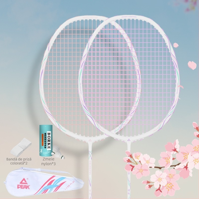Rachetă de badminton cu cadru din fibră de carbon (greutate 85-89 g; mâner G5; lovitură directă; duritate a axului moderată)