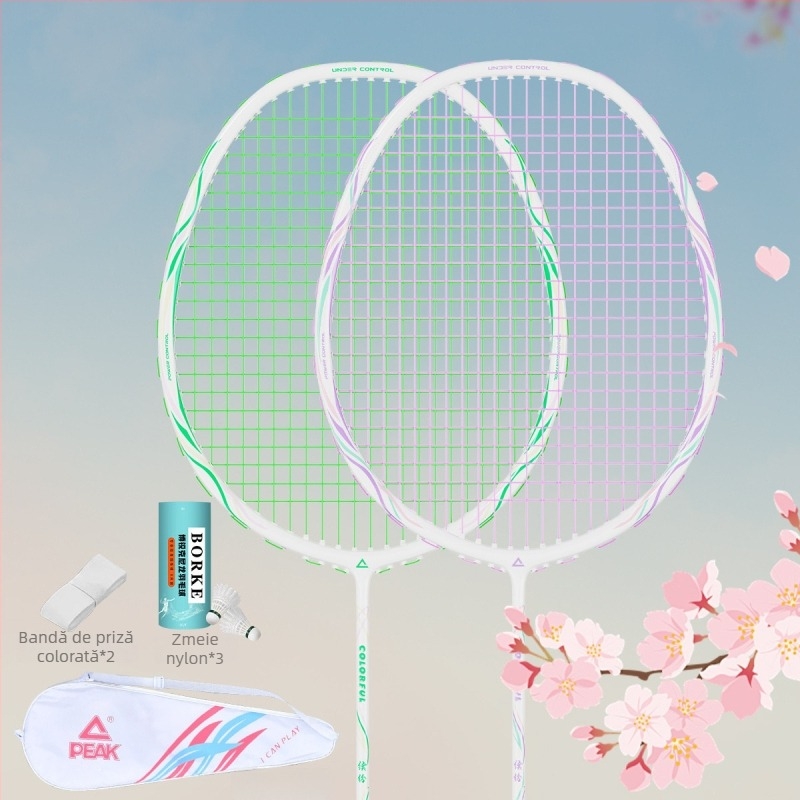 Rachetă de badminton cu cadru din fibră de carbon (greutate 85-89 g; mâner G5; lovitură directă; duritate a axului moderată)