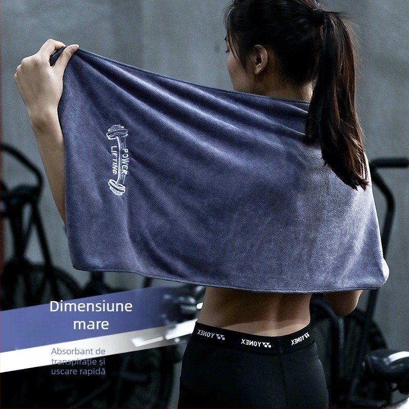 Prosop de sport din microfibră pentru fitness – uscare rapidă, absorbție înaltă, 400 g, fire îmbinate