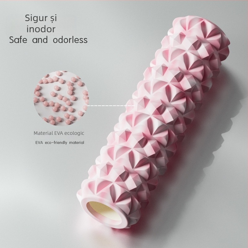 Rulou din spumă gol pentru masaj — yoga și pilates (Material: PVC+EVA; Structură: goală; Utilizare: relaxare musculară; Potrivit pentru uz casnic)