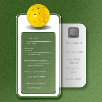 Set de mingi pickleball pentru interior – 26/40 găuri, materiale TPE/PE, construcție rotomoldată monobloc