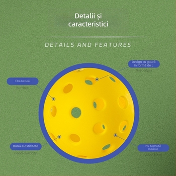 Set de mingi pickleball pentru interior – 26/40 găuri, materiale TPE/PE, construcție rotomoldată monobloc