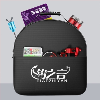 Baon geantă de pescuit din pânză, cu design cu două niveluri pentru depozitare accesorii de pescuit