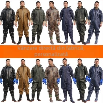 Pantaloni impermeabili de tip wading pentru pescuit – țesătură PVC tricotată, uscare rapidă, rezistenți la uzură, rezistenți la vânt, rezistenți la acizi și baze, model HXE009