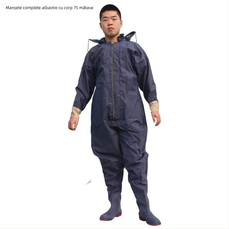 Pantaloni impermeabili de tip wading pentru pescuit – țesătură PVC tricotată, uscare rapidă, rezistenți la uzură, rezistenți la vânt, rezistenți la acizi și baze, model HXE009
