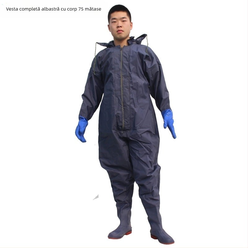 Pantaloni impermeabili de tip wading pentru pescuit – țesătură PVC tricotată, uscare rapidă, rezistenți la uzură, rezistenți la vânt, rezistenți la acizi și baze, model HXE009
