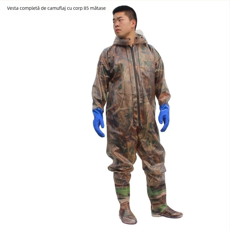 Pantaloni impermeabili de tip wading pentru pescuit – țesătură PVC tricotată, uscare rapidă, rezistenți la uzură, rezistenți la vânt, rezistenți la acizi și baze, model HXE009