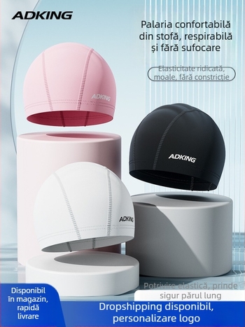 ADKING Șapcă de înot pentru adulți — Impermeabilă, Respirabilă, Pentru păr lung, Protecție urechi, Spandex-Poliester