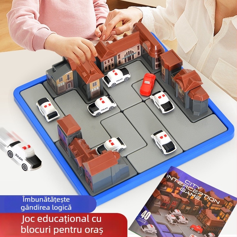 Joc de masă din plastic cu cărți pentru copii 4–6 ani, interacțiune părinte-copil, dezvoltare a gândirii și coordonare mână-ochi