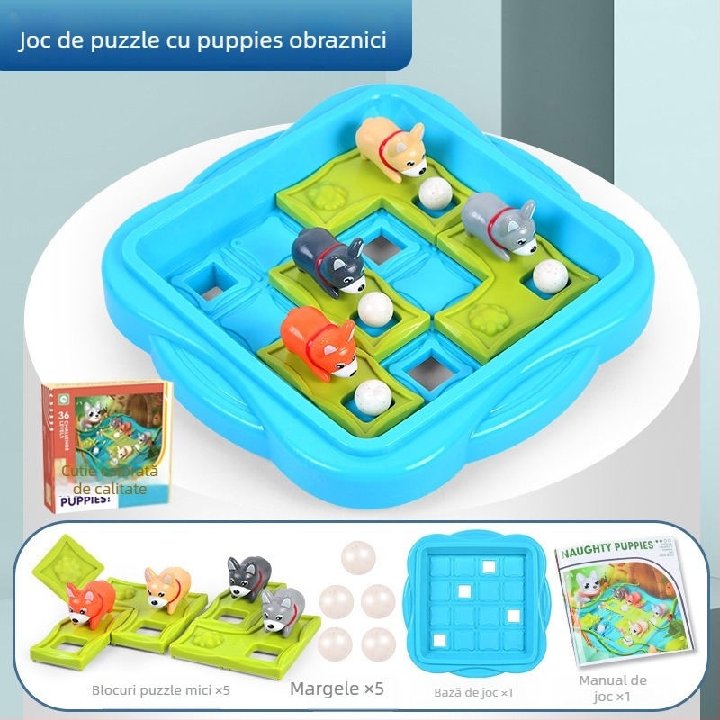 Joc de masă din plastic cu cărți pentru copii 4–6 ani, interacțiune părinte-copil, dezvoltare a gândirii și coordonare mână-ochi