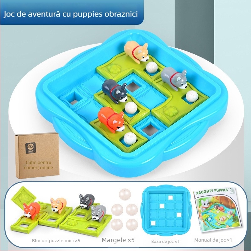 Joc de masă din plastic cu cărți pentru copii 4–6 ani, interacțiune părinte-copil, dezvoltare a gândirii și coordonare mână-ochi