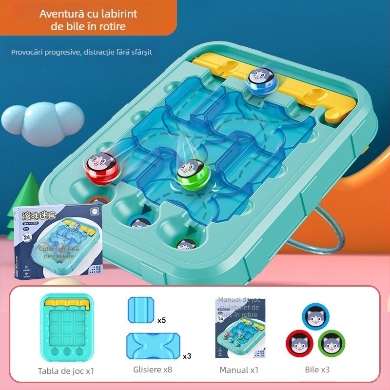 Joc de masă din plastic cu cărți pentru copii 4–6 ani, interacțiune părinte-copil, dezvoltare a gândirii și coordonare mână-ochi