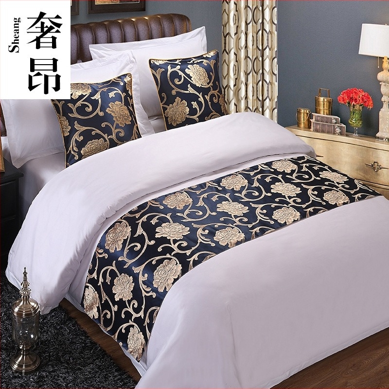 Set lenjerie hotelier cu model în dungi, poliester, logo personalizat, stil clasic chinezesc