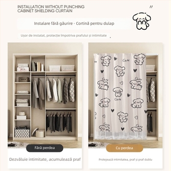 Perdea de ușă din țesătură pentru dulapuri — material textil, tip perdea din țesătură, stil modern minimalist, imprimeu peisaj