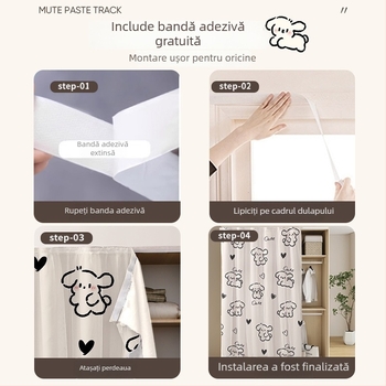 Perdea de ușă din țesătură pentru dulapuri — material textil, tip perdea din țesătură, stil modern minimalist, imprimeu peisaj