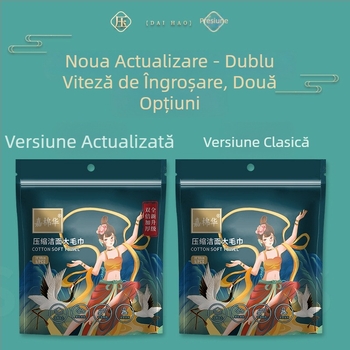Texture Prosop comprimat pentru față din fibre vegetale, grosime extra, 50 g+, de unică folosință, pentru călătorii