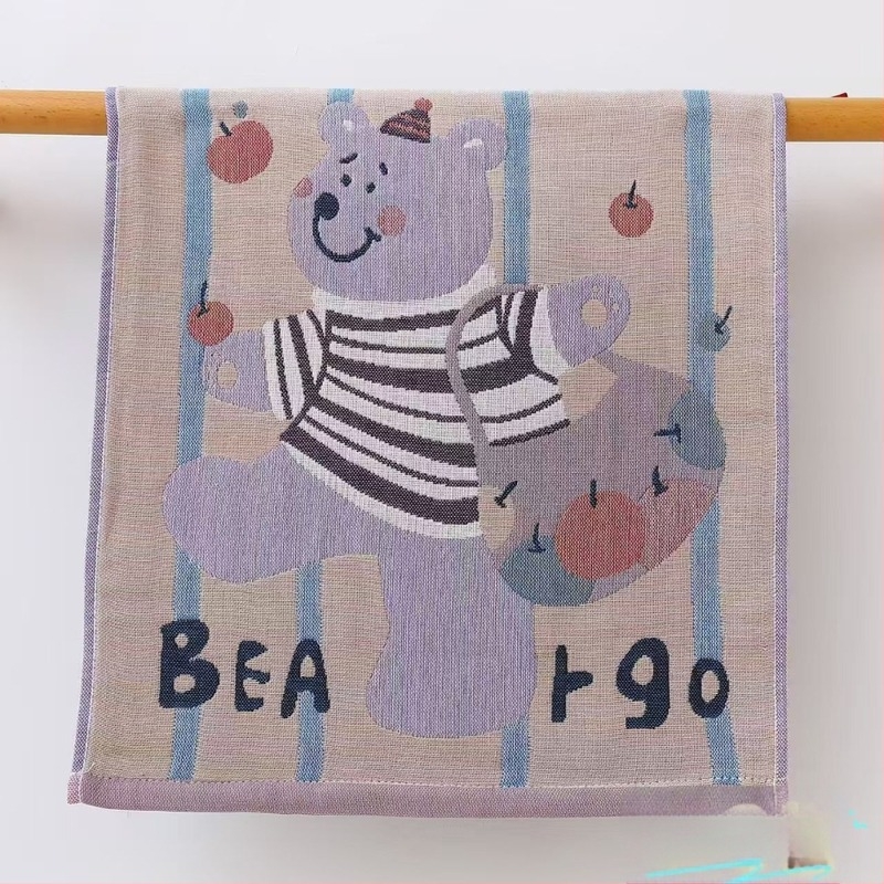 Prosop pătrat din bumbac 100%, jacquard 32 fire, 50 g, brodat, pentru față