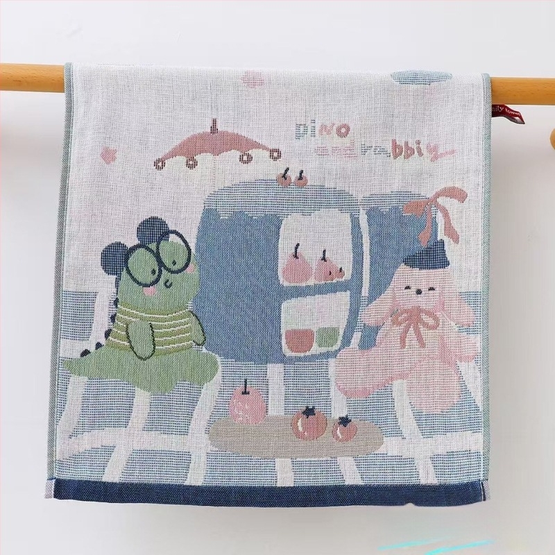 Prosop pătrat din bumbac 100%, jacquard 32 fire, 50 g, brodat, pentru față