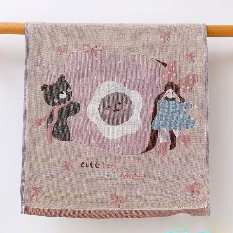 Prosop pătrat din bumbac 100%, jacquard 32 fire, 50 g, brodat, pentru față