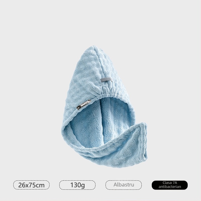 Șapcă de uscare a părului pentru femei, fleece coral, 140–169 g, tivare, marca Chuhui