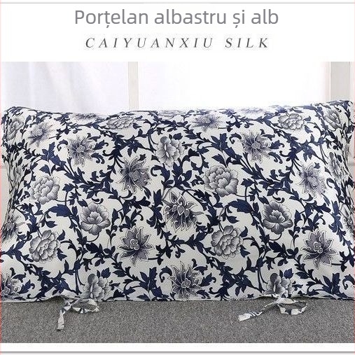 Husă de pernă din mătase, imprimată, netedă și moale, pentru îngrijirea părului