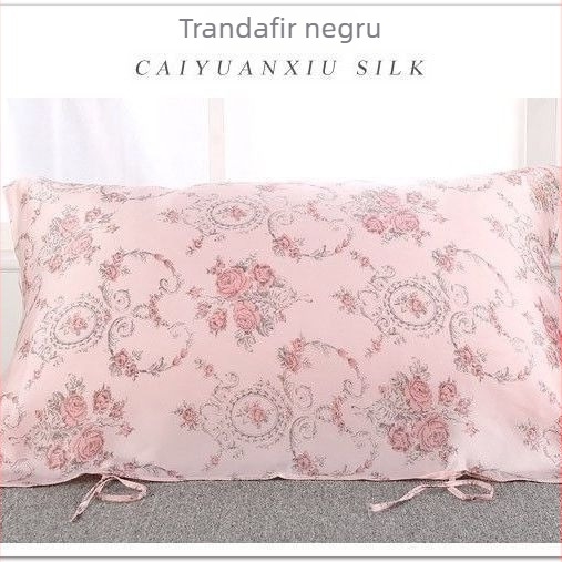 Husă de pernă din mătase, imprimată, netedă și moale, pentru îngrijirea părului