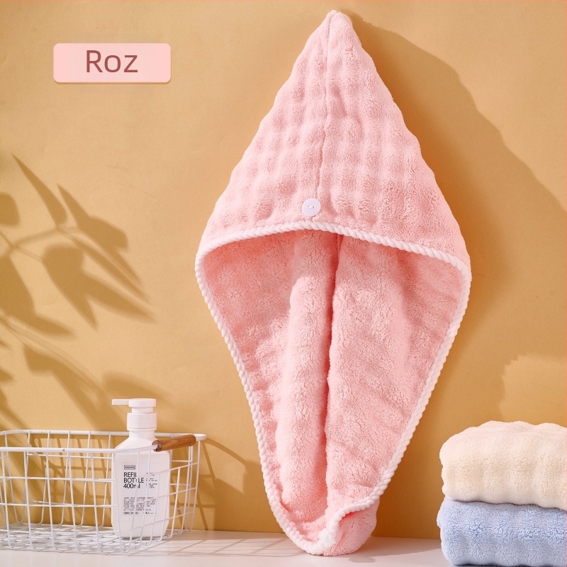 Căciulă de uscare a părului pentru copii, cu dublu strat, îngroșată, absorbție mare, uscare rapidă