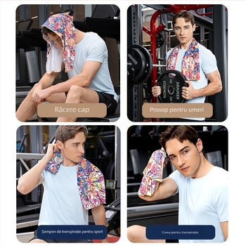 Prosop sport din microfibră, 110 g, absorbție a transpirației 0–5 s, uscare rapidă, imprimare siglă disponibilă