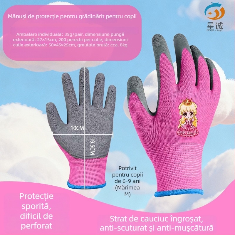 Mănuși de protecție pentru copii pentru activități în aer liber: anti-derapante, impermeabile și rezistente la tăiere, ideale pentru pescuit, grădinărit și camping