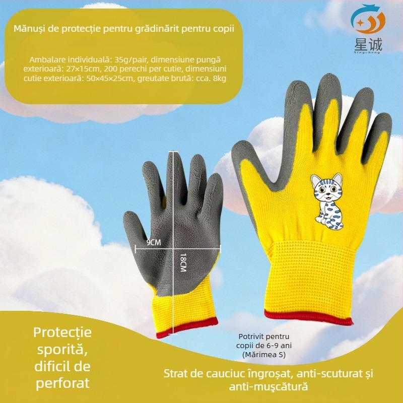 Mănuși de protecție pentru copii pentru activități în aer liber: anti-derapante, impermeabile și rezistente la tăiere, ideale pentru pescuit, grădinărit și camping