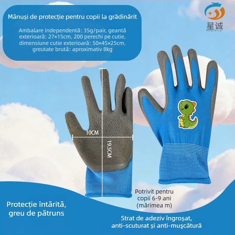 Mănuși de protecție pentru copii pentru activități în aer liber: anti-derapante, impermeabile și rezistente la tăiere, ideale pentru pescuit, grădinărit și camping